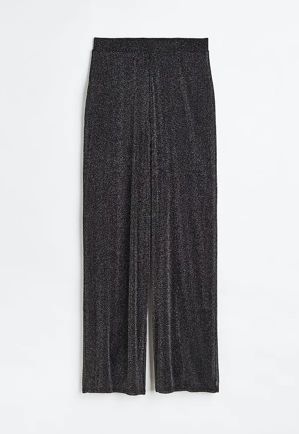 H & M - Glittrig meshbyxa - Svart