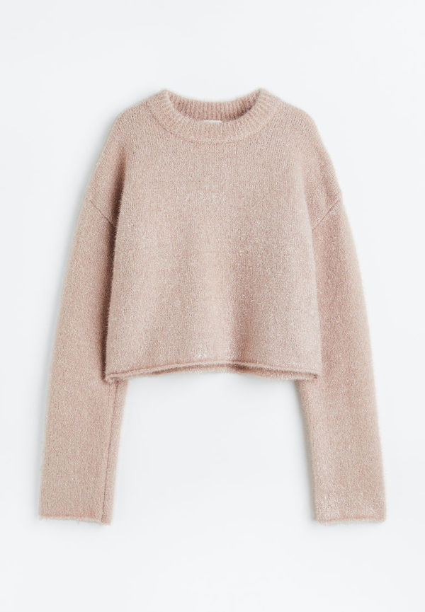 H & M - Glittrig tröja - Beige