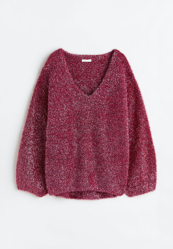 H & M - Glittrig tröja - Rosa