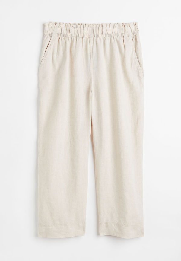 H & M - H & M+ Ankle-length linen trousers - Beige