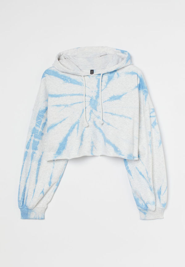 H & M - H & M+ Cropped hoodie - Blå