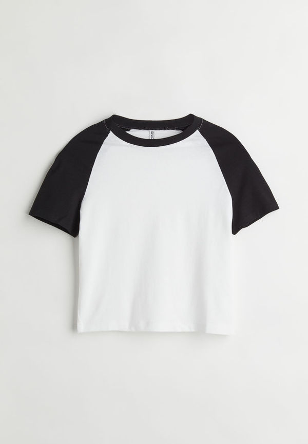 H & M - H & M+ Cropped T-shirt - Svart