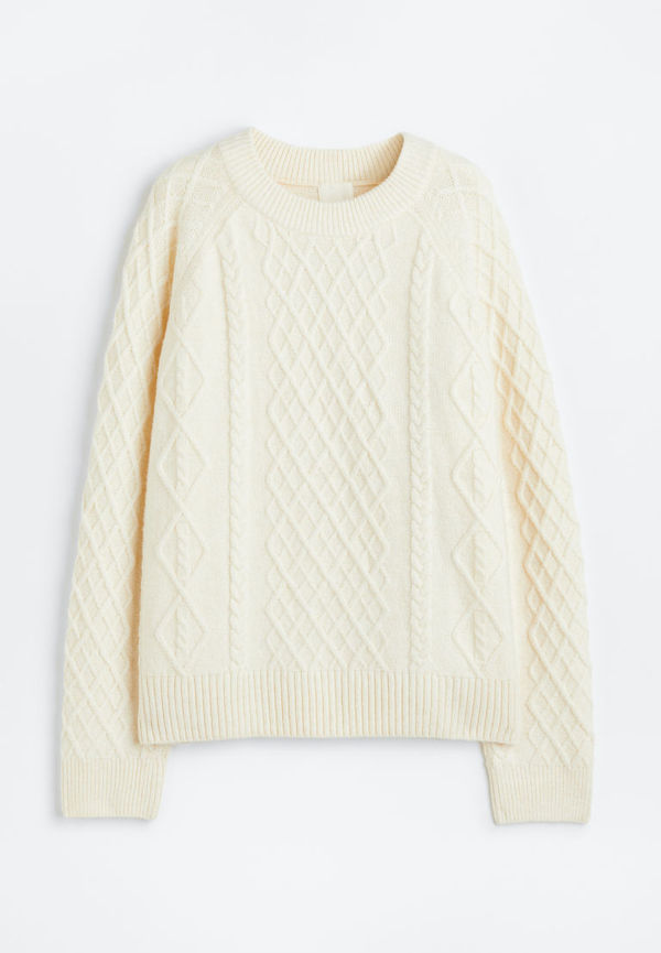 H & M - H & M+ Flätstickad tröja - Beige
