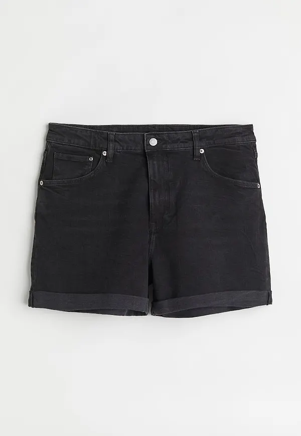 H & M - H & M+ Mom Ultra High Jeansshorts - Svart