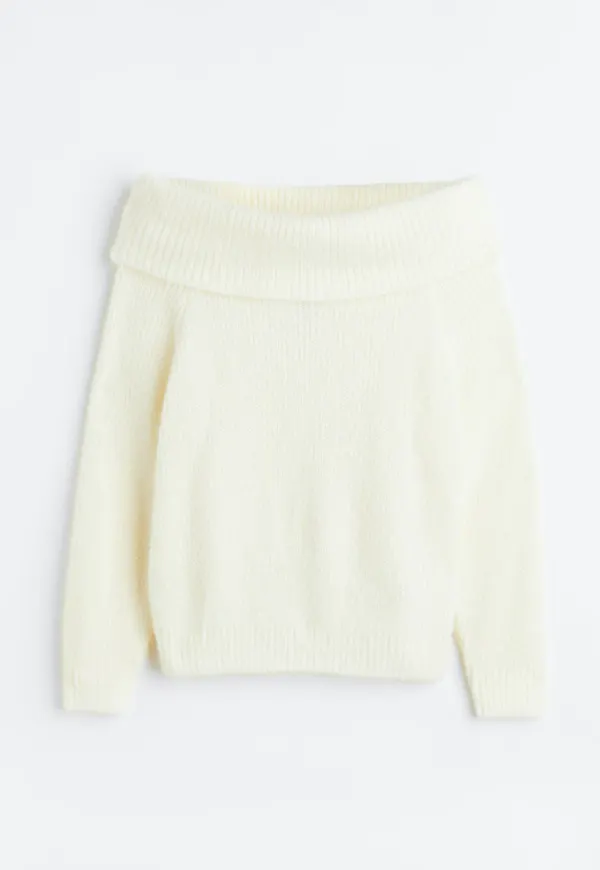H & M - H & M+ Off shoulder-tröja - Vit