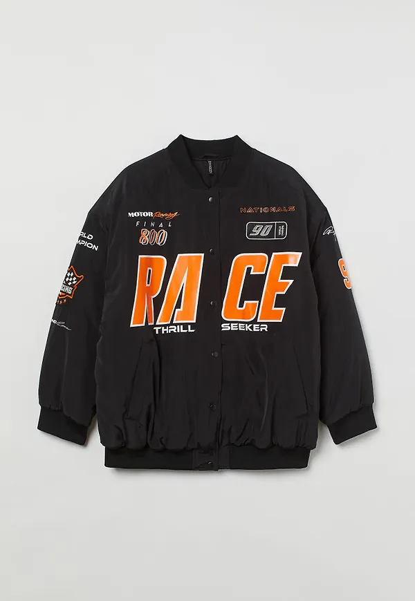 H & M - H & M+ Oversized bomberjacka - Svart