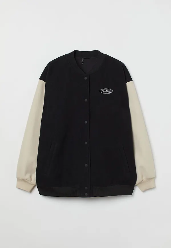 H & M - H & M+ Oversized collegejacka - Svart