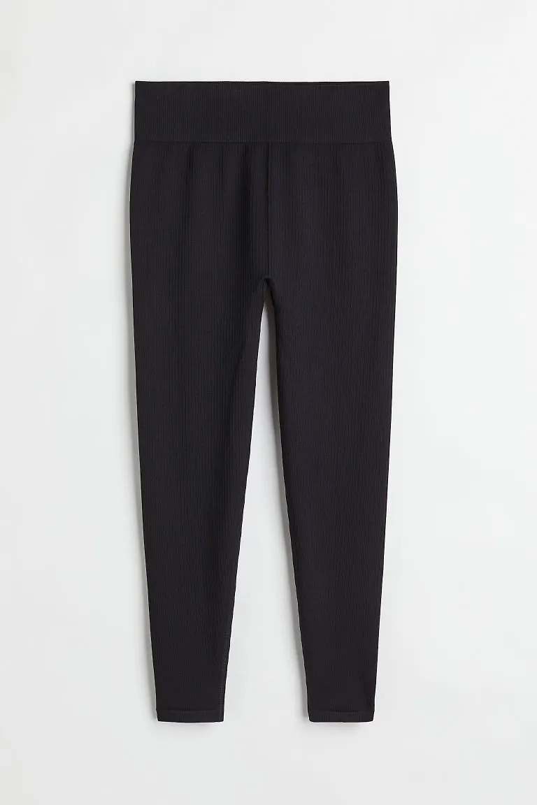 H & M - H & M+ Seamless träningstights - Svart