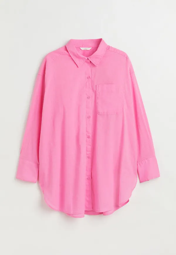 H & M - H & M+ Skjorta i linmix - Rosa