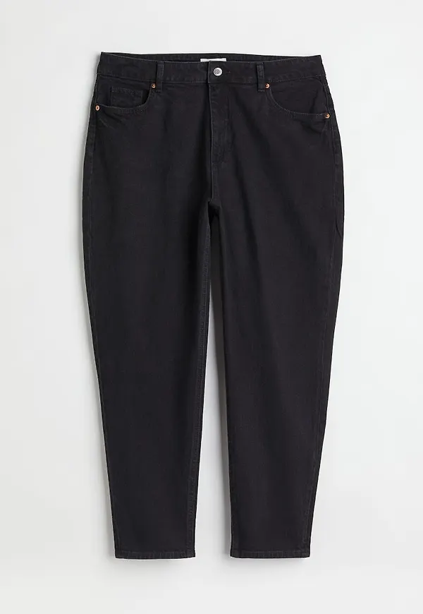 H & M - H & M+ Slim Mom High Ankle Jeans - Grå