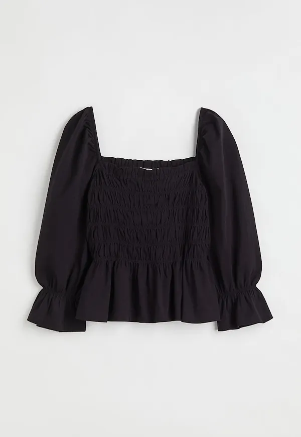 H & M - H & M+ Smockad topp - Svart