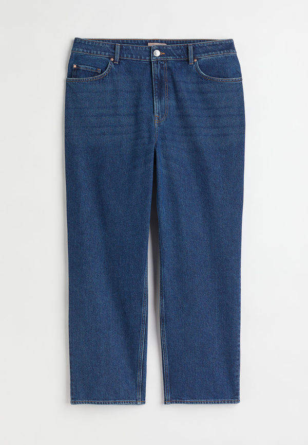H & M - H & M+ Straight High Ankle Jeans - Blå
