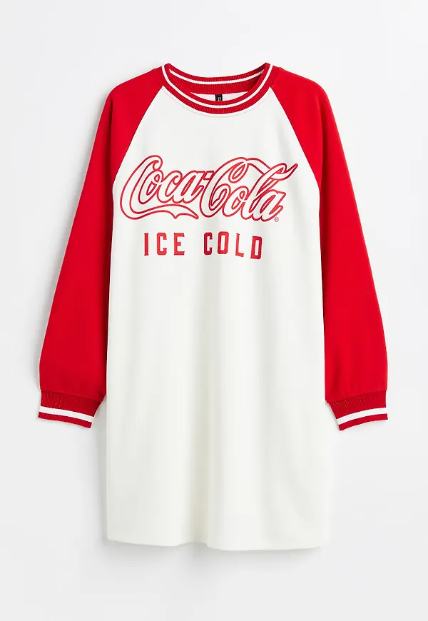 H & M - H & M+ Sweatshirtklänning med tryck - Röd