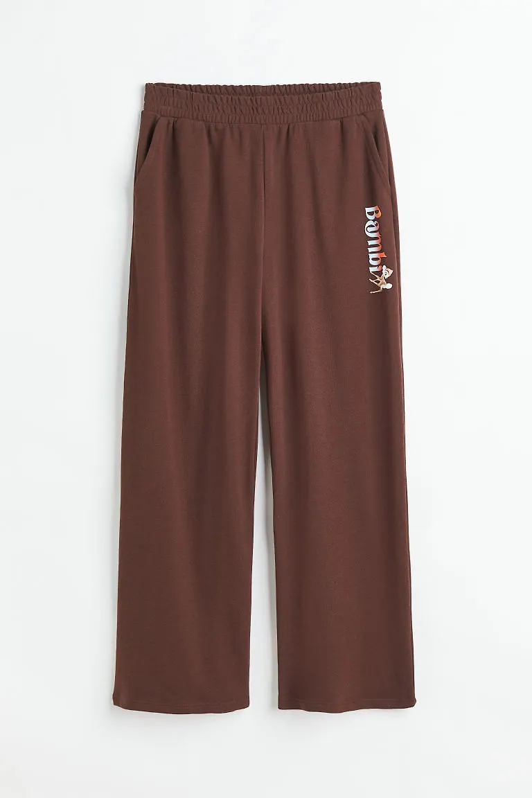 H & M - H & M+ Vida sweatpants med tryck - Brun