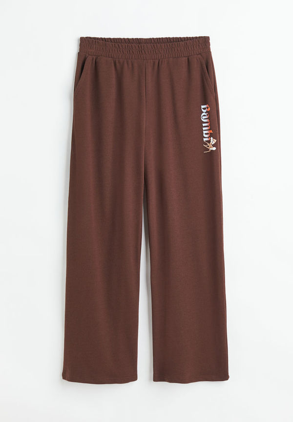 H & M - H & M+ Vida sweatpants med tryck - Brun