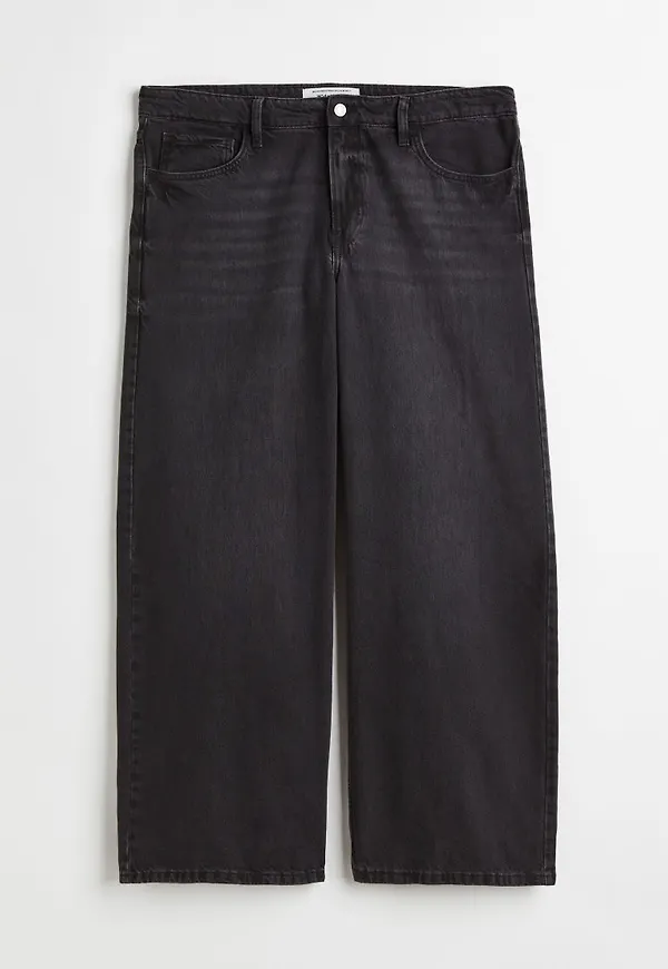 H & M - H & M+ Wide Low Jeans - Svart
