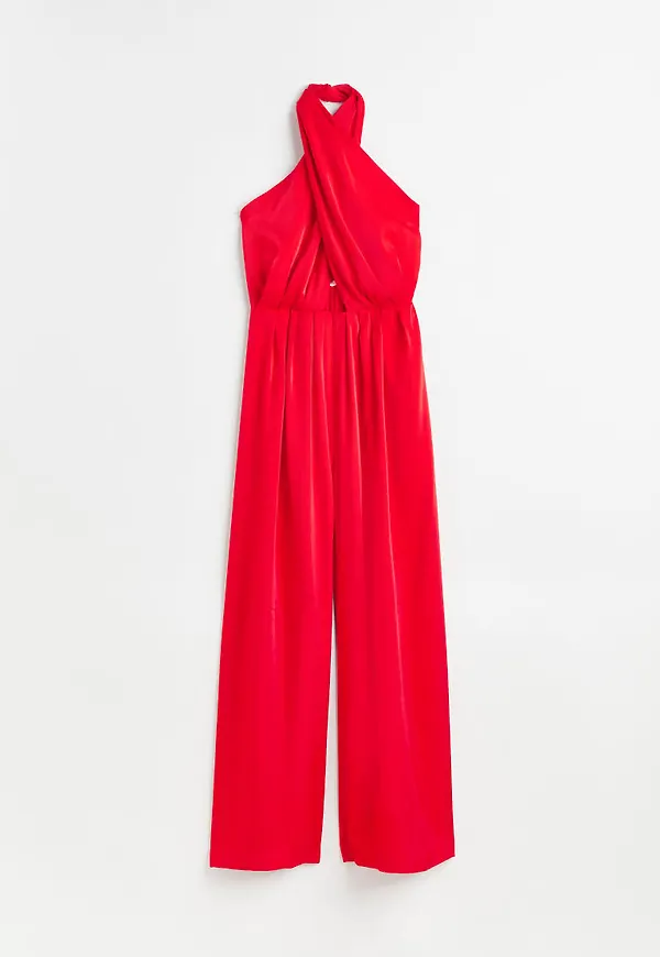 H & M - Halterneck-jumpsuit - Röd
