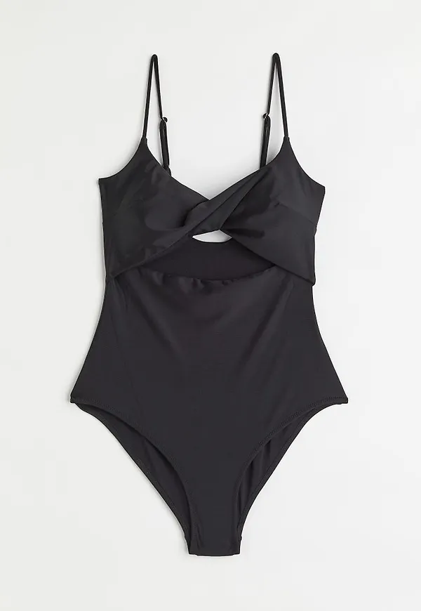 H & M - High-leg swimsuit - Svart