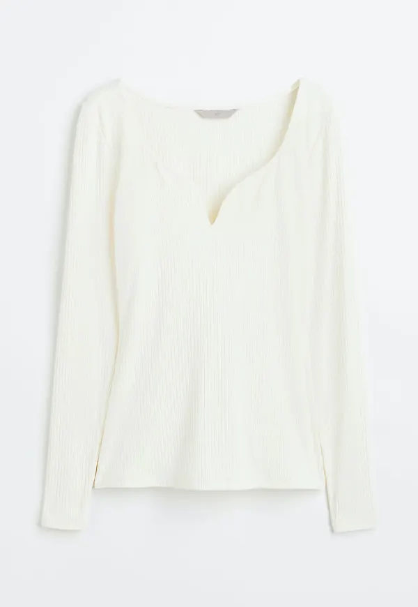 H & M - Hjärtringad topp - Vit