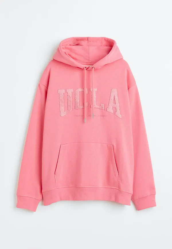 H & M - Huvtröja med motiv - Rosa