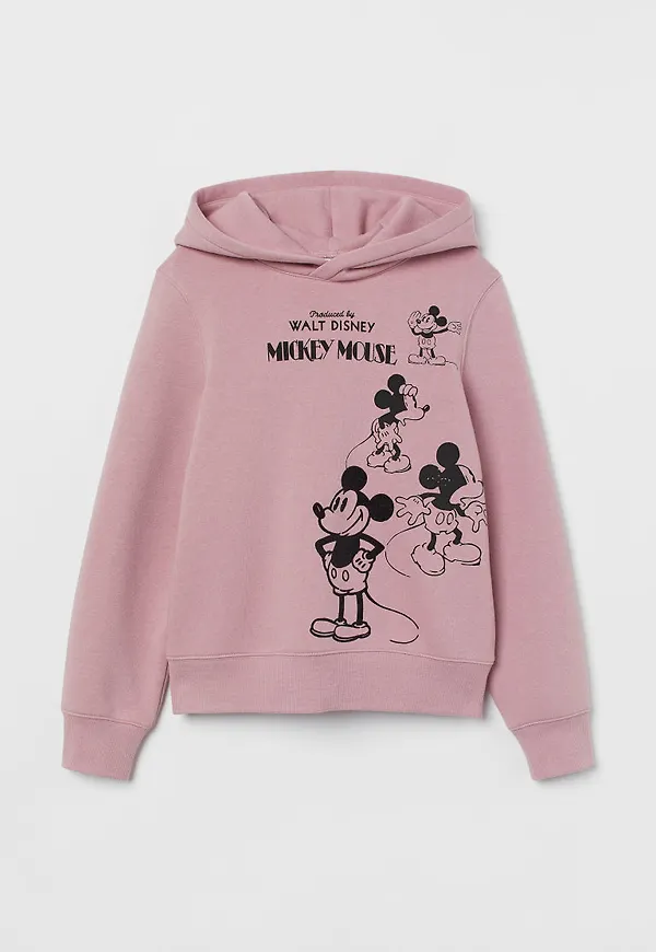 H & M - Huvtröja med tryck - Rosa