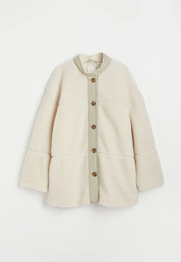 H & M - Jacka i pile - Beige