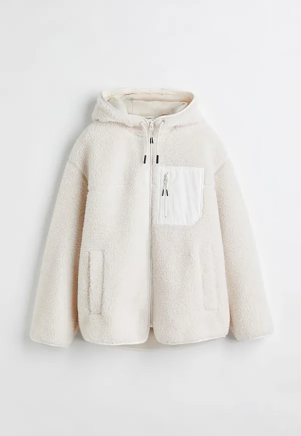 H & M - Jacka i pile - Vit