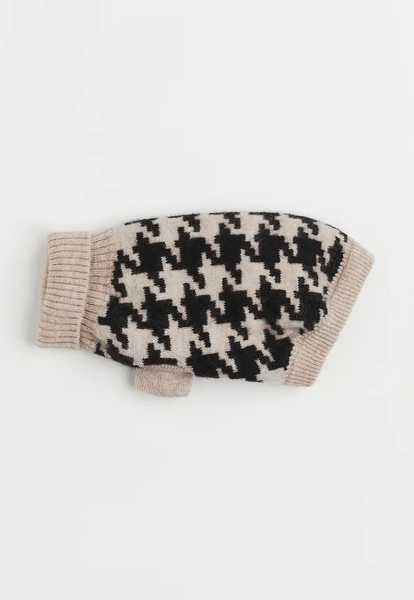 H & M - Jacquardstickad hundtröja - Beige