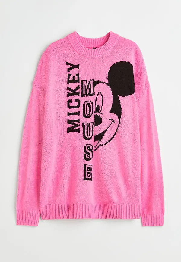 H & M - Jacquardstickad tröja - Rosa