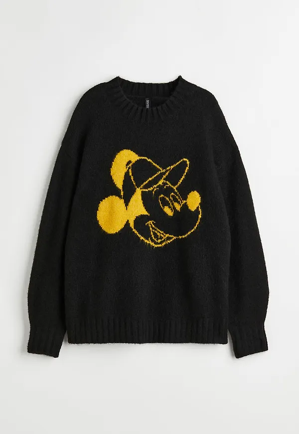 H & M - Jacquardstickad tröja - Svart