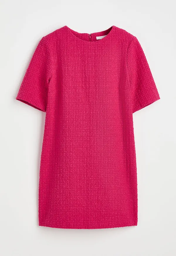 H & M - Jacquardvävd klänning - Rosa