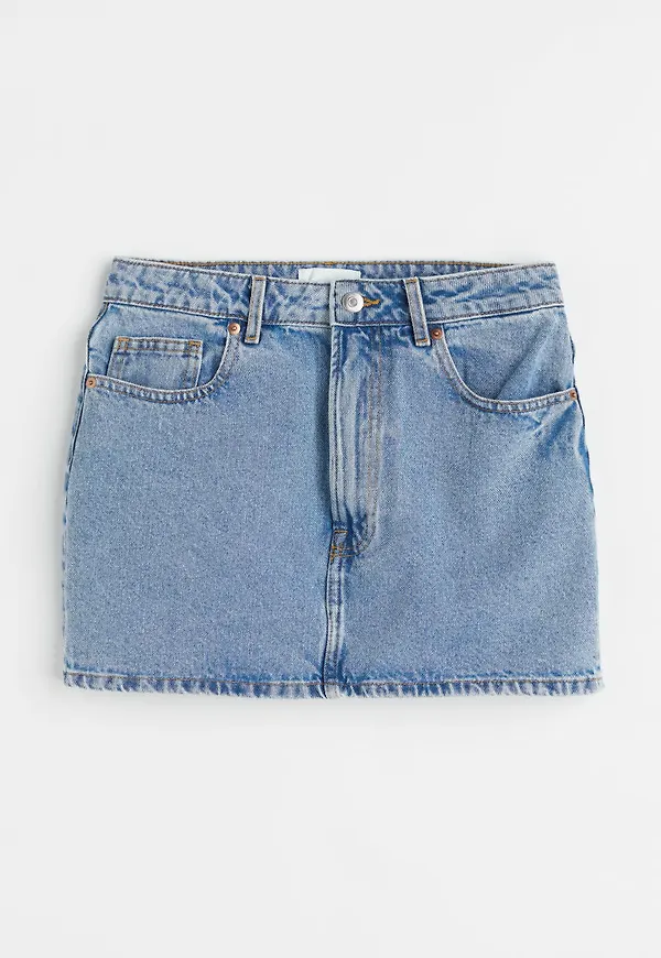 H & M - Jeanskjol - Blå