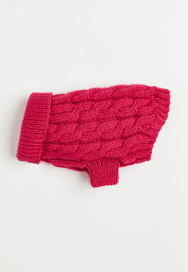 H & M - Kabelstickad hundtröja - Rosa