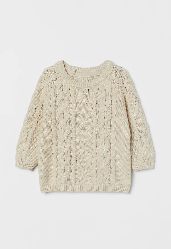 H & M - Kabelstickad tröja - Beige