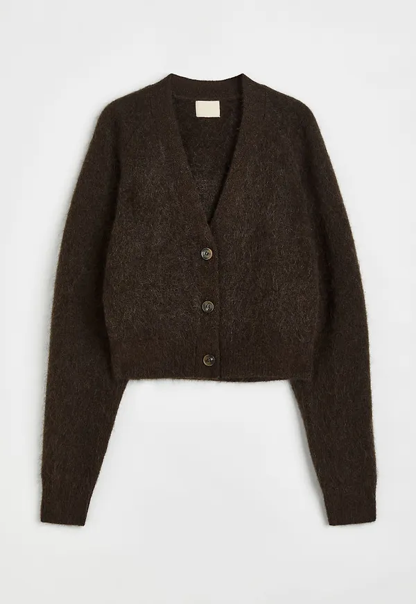 H & M - Kofta i ullmix - Brun