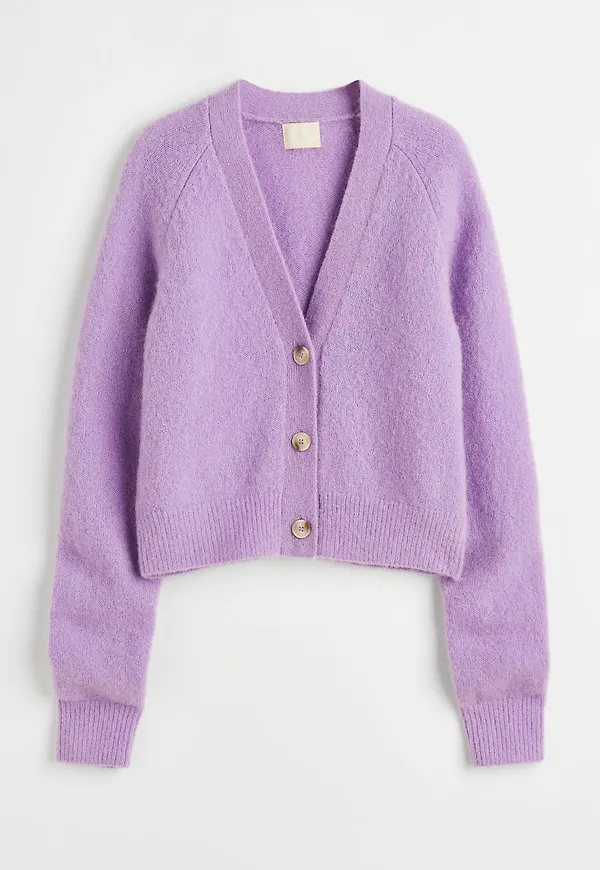 H & M - Kofta i ullmix - Lila
