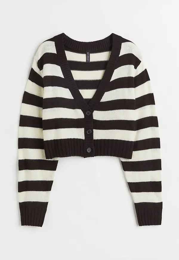 H & M - Kort kofta - Svart
