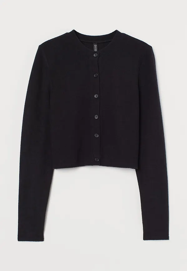 H & M - Kort kofta - Svart