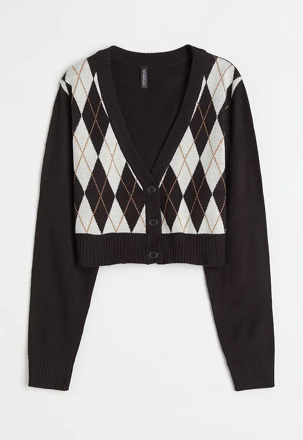 H & M - Kort kofta - Svart