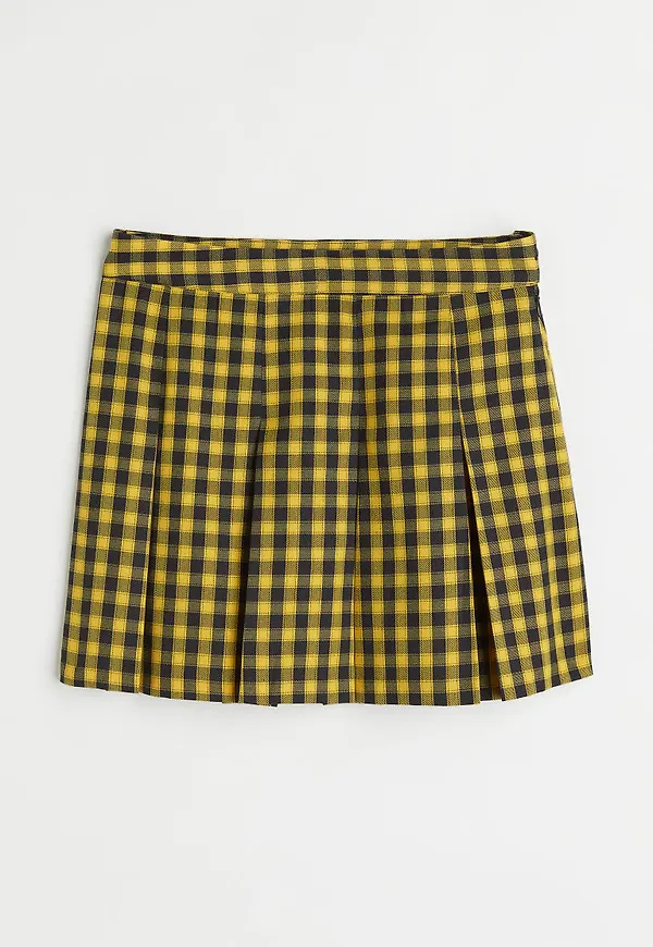 H & M - Kort twillkjol - Gul