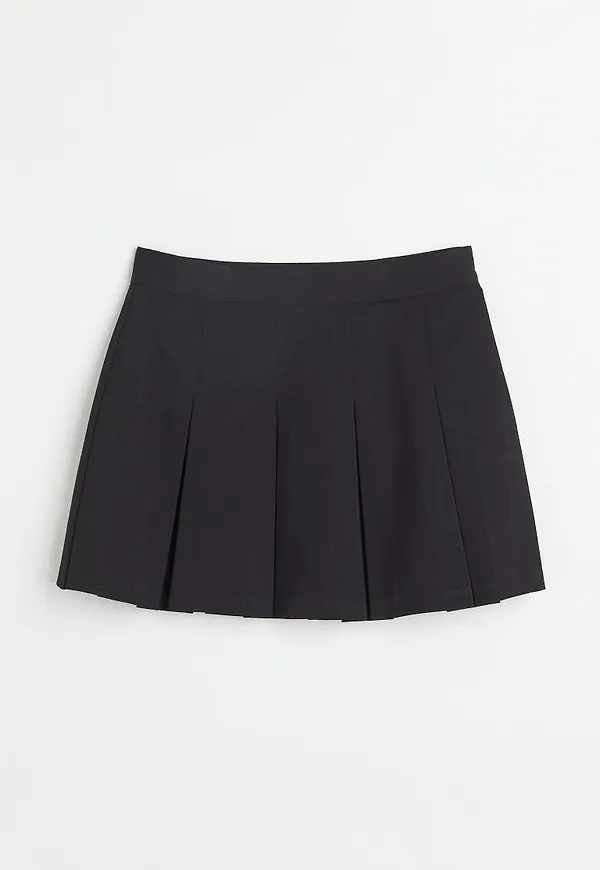 H & M - Kort twillkjol - Svart