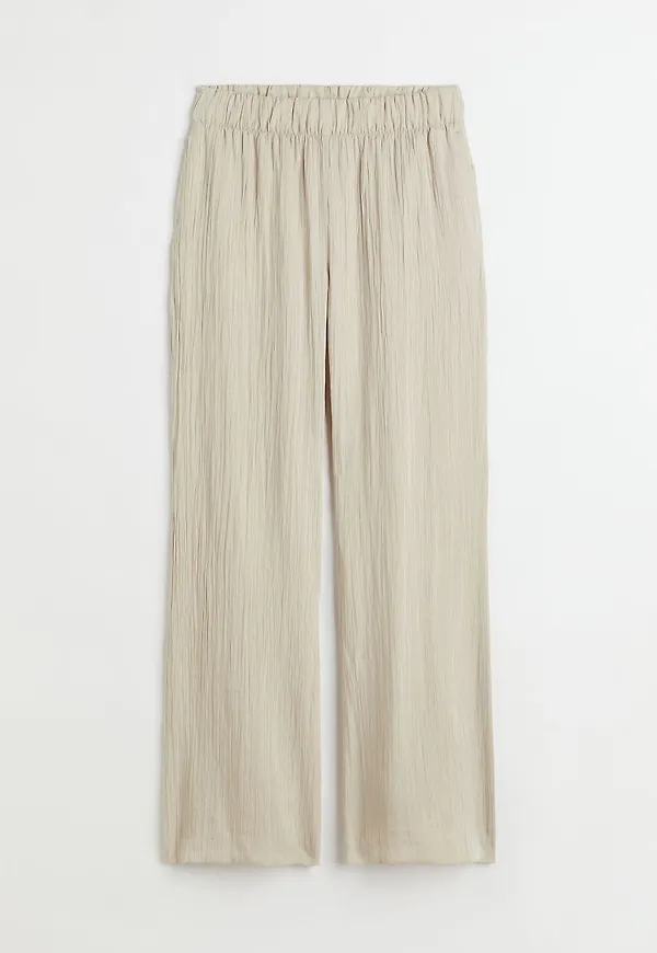 H & M - Krinklad byxa - Beige