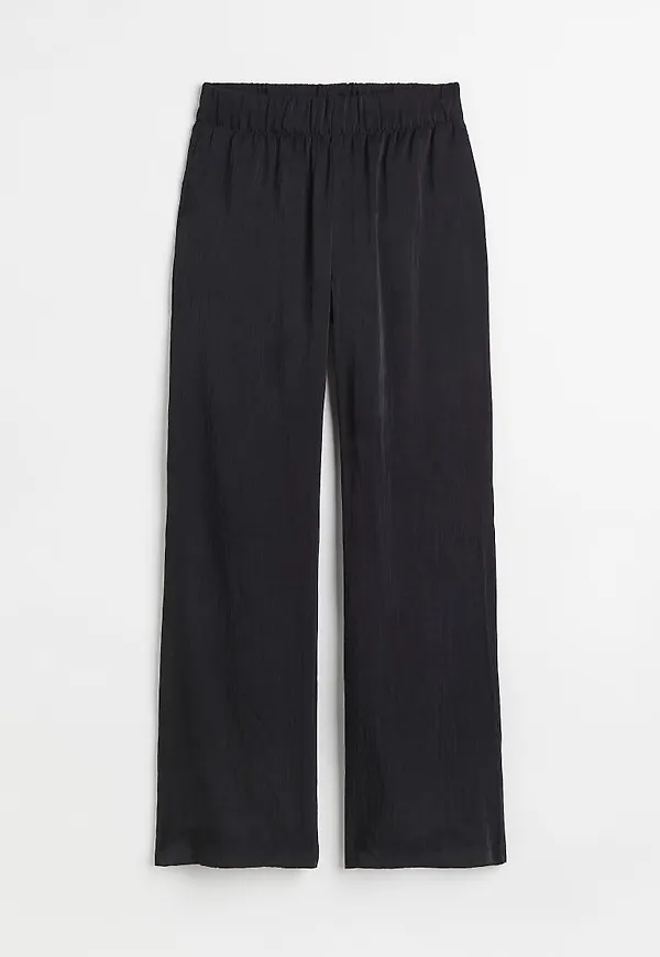 H & M - Krinklad byxa - Svart