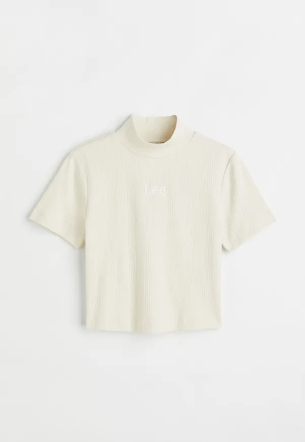 H & M - Krympt T-shirt - Vit