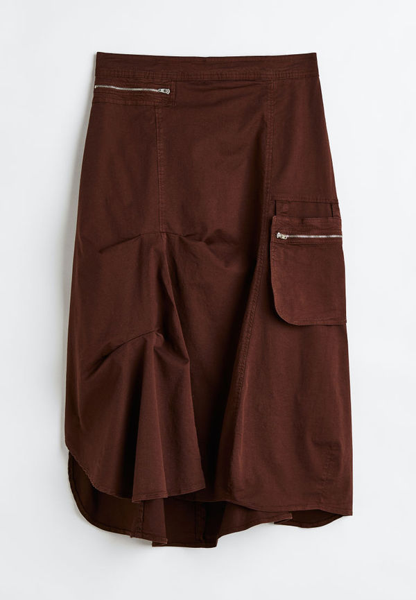 H & M - Lexi Cargo Maxi Skirt - Brun