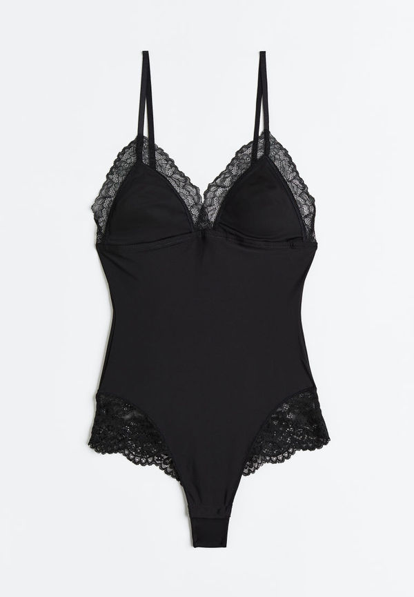 H & M - Light shape-body i trikå - Svart