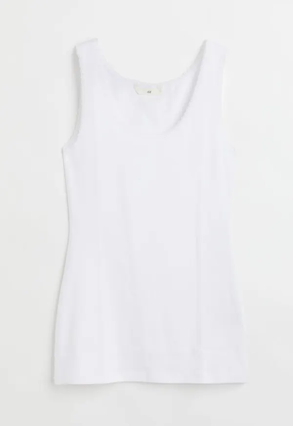 H & M - Linne med spets - Vit