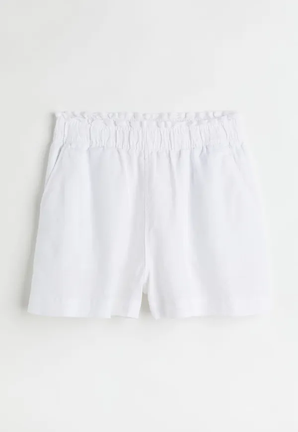H & M - Linneshorts - Vit