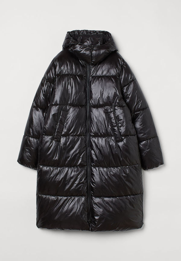 H & M - Long puffer jacket - Svart