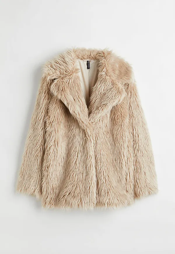 H & M - Lurvig jacka - Beige